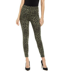 GOOD AMERICAN NWT Good Waist Crop in Sage Leopard Animal Print // 4